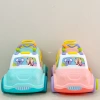 Cross-border early education and intelligence baby music game car, assembly cartoon building block car, interactive enlightenment infant and toddler toys Specification image